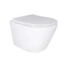 Унитаз подвесной Qtap Swan безободковый Ultra Quiet с сиденьем Soft-close QT16335179W