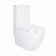 Унітаз-компакт Qtap Robin Ultra Quiet безободковий з сидінням Soft-close QT13222128AUQ1W