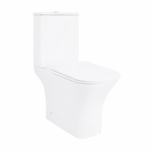 Унітаз-компакт Qtap Presto Quadro безободковий з сидінням Soft-close QT24221215AW