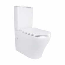 Унітаз підлоговий Qtap Virgo Ultra Quiet безобідковий з сидінням Soft-close WHITE QT18226092AW