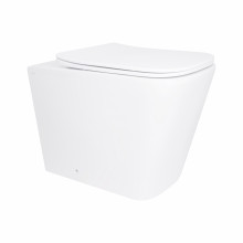 Унитаз напольный Qtap Tern безбачковый Ultra Quiet безободковый с сиденьем Soft-close WHITE QT17223303AW