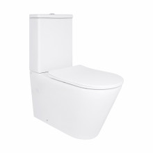 Унитаз напольный Qtap Vlasta Ultra Quiet безободковый с сиденьем Soft-close WHITE QT28228300W