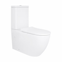 Унитаз напольный Qtap Grand Ultra Quiet безободковый с сиденьем Soft-close WHITE QT26228301W